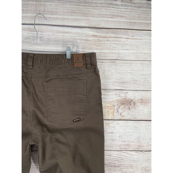 prAna Bridger Straight Slim Fit Jeans‎ Men's Size 38x30 Brown - Picture 5 of 11